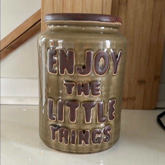 Ceramic Jar with Inspirational Quote - Picture 1 of 5
